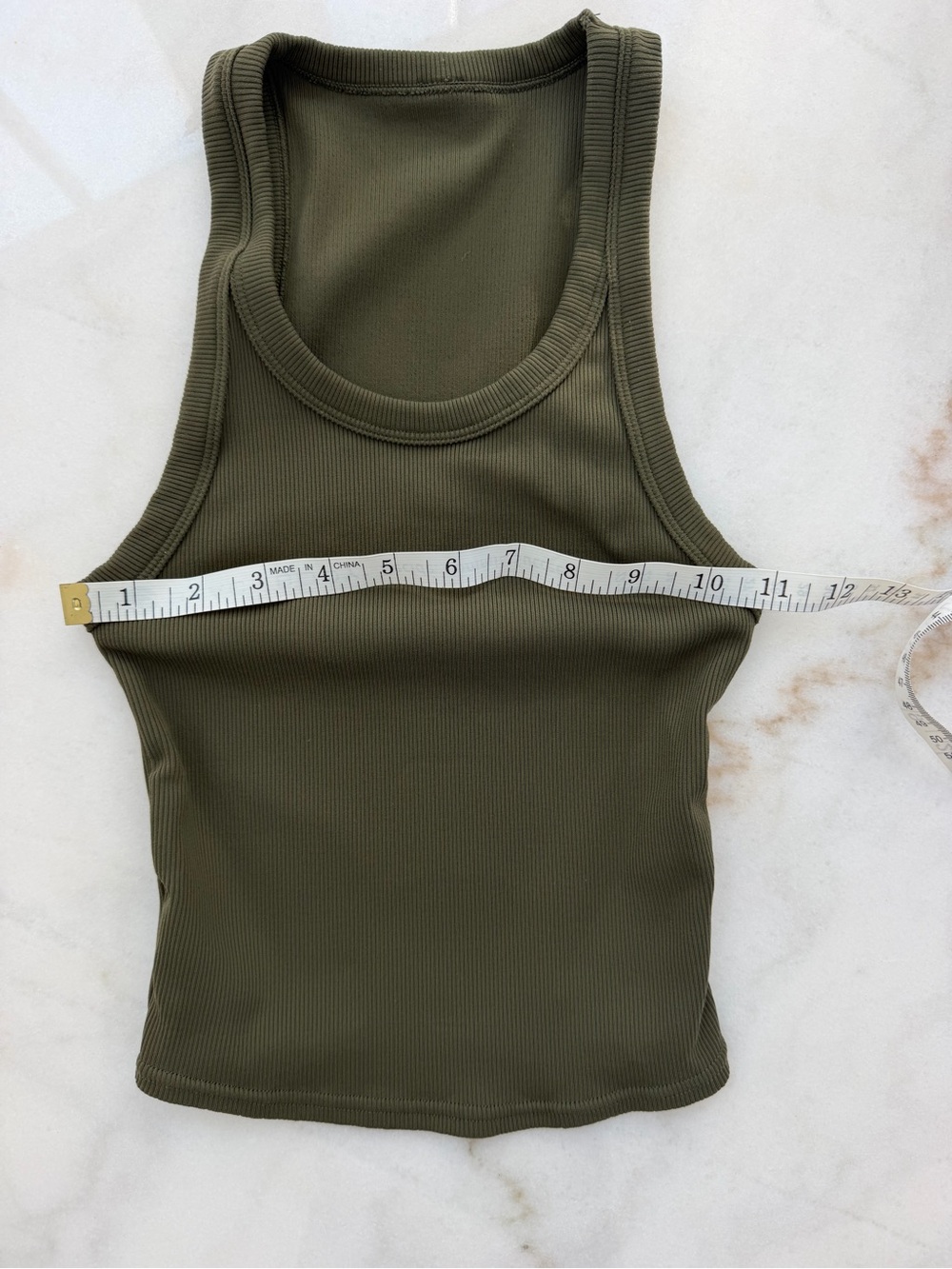 ALO YOGA Goddess Green Ribbed Tank Top - Women